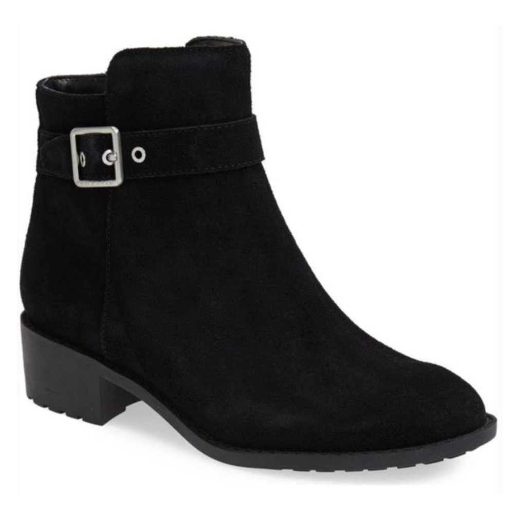 Cole Haan Indiana Waterproof Suede Ankle Boots Black